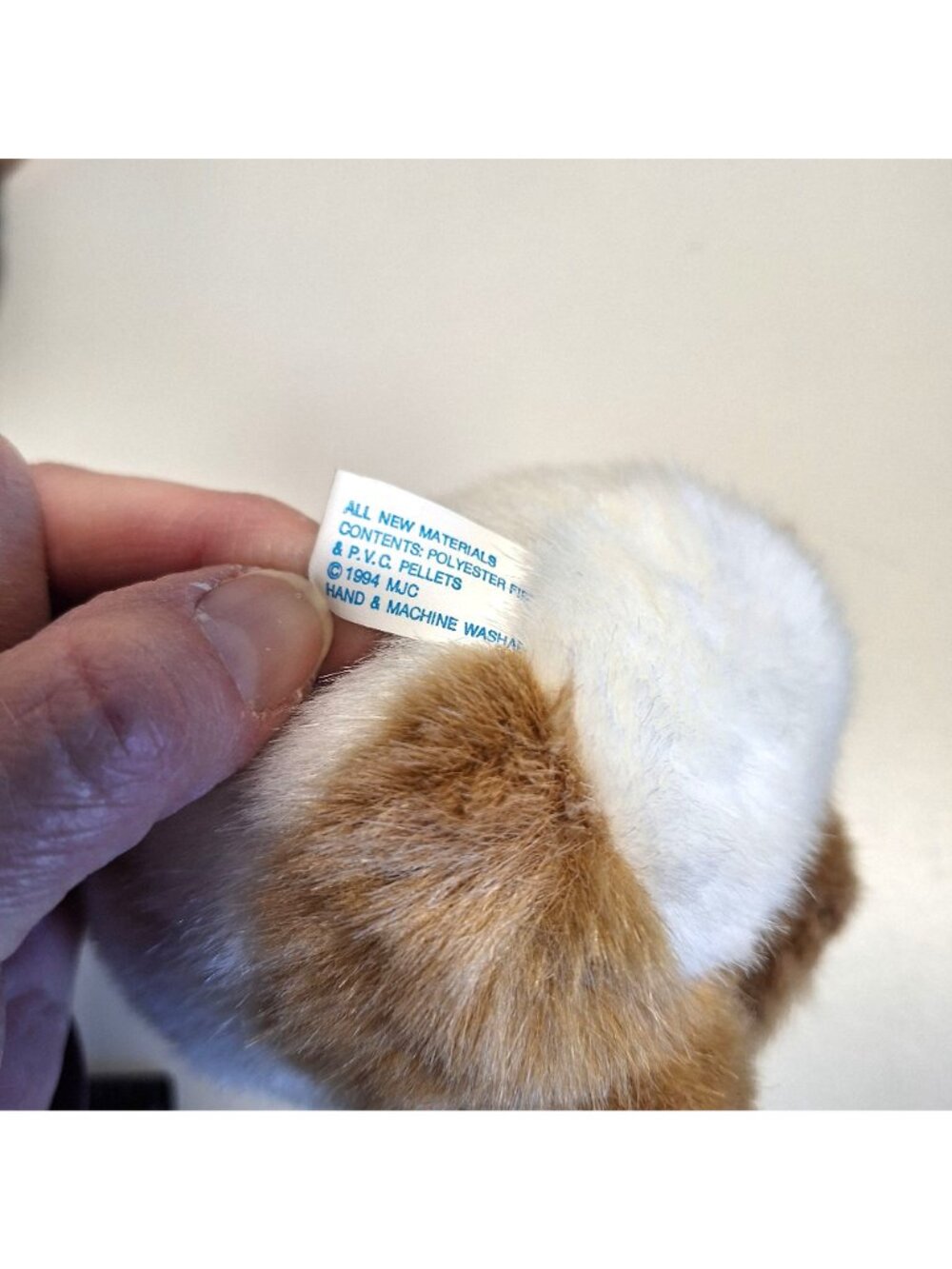 Sherlock Plush Beagle Hound Dog Puffkins 1994 Tags Swibco Brown White Vintage - Picture 7 of 7